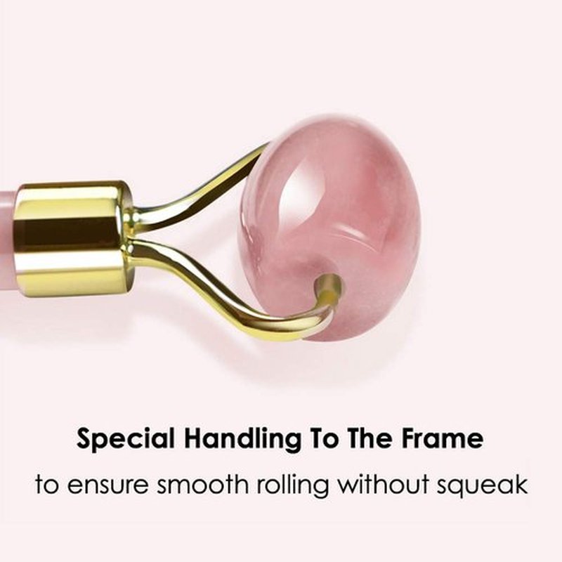 Face Roller Natural Rose Quartz Roller for Face Skin Care Face Roller - Aging Wrinkles,Puffiness Facial Skin Massager - Premium Authentic Jade Stone(Rose Quartz Roller)