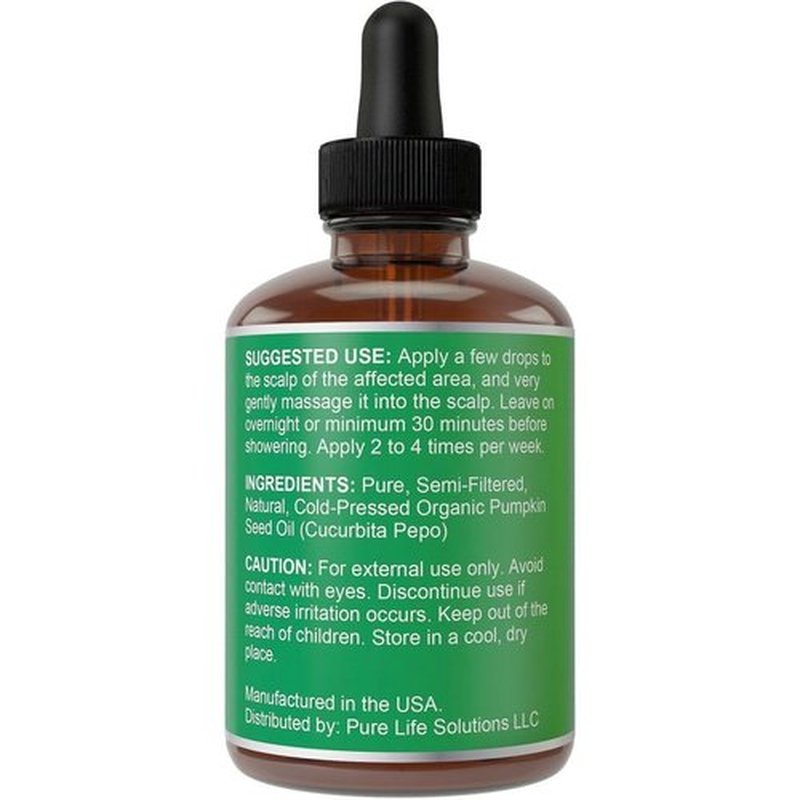 Pumpkin Seed Oil for Hair Growth. Strengthens & Hydrates Thinning, Dry Hair for a Healthier-Looking Scalp. For Women & Men – Vegan & Unscented 2oz Serum