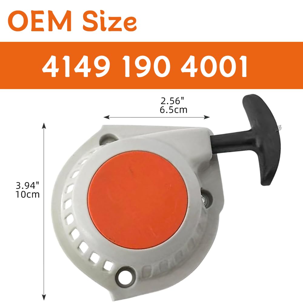 Adorih FS94 Recoil Rewind Starter - 4149 190 4001 - for Stihl FS94 FS94R KM94R HL91K HL94 HL94K KM94 HL91 FS94C FS94RC String Trimmer Replacement Part 4149-190-4001