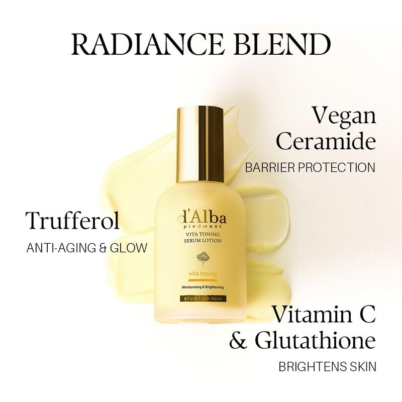 White Truffle Moisturizing Serum Lotion, Milky Lotion, Lightweight, Deep Hydration, Face Moisturizer, Glass Skin (3.38 fl oz.)