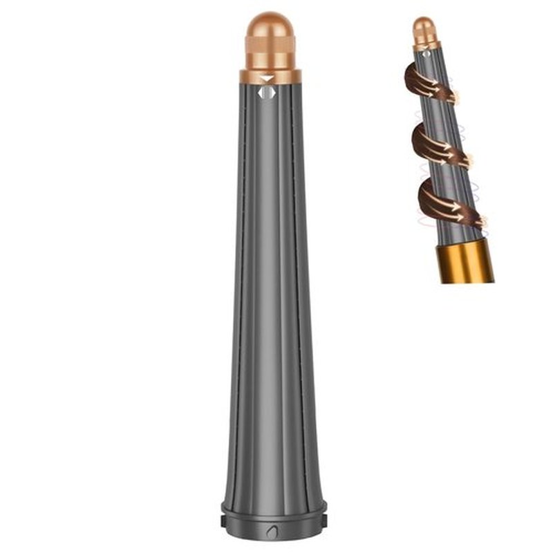 SWAZVAC Long Conical Barrel for Dyson Airwrap, 0.78-1.4 Inch Conical Curling Attachment Compatible with Airwrap HS01/05, Gold