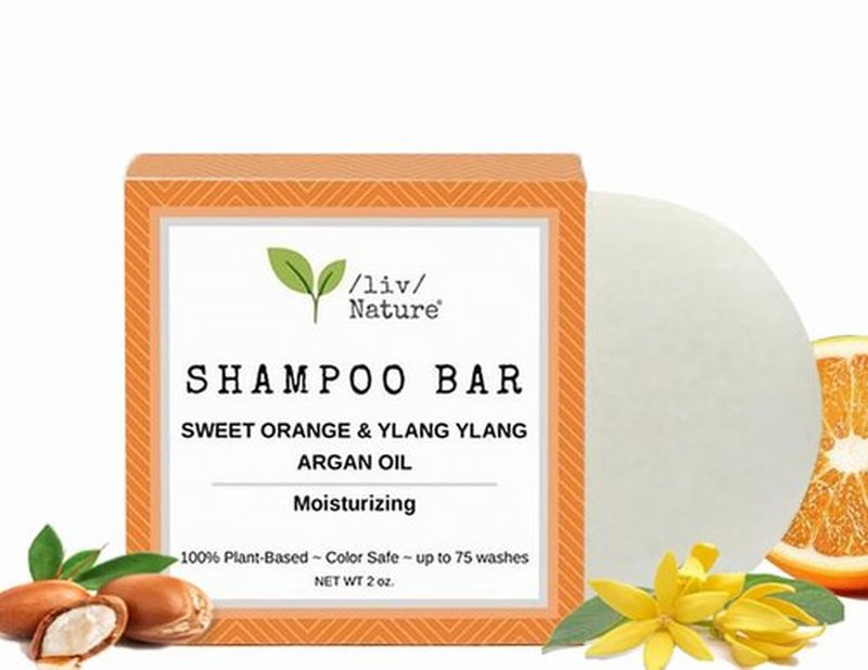Bar Shampoo - Clean Non-Toxic Formula for Moisture & Volume | Argan Oil & Ylang Ylang | Travel Size - 1 Pack