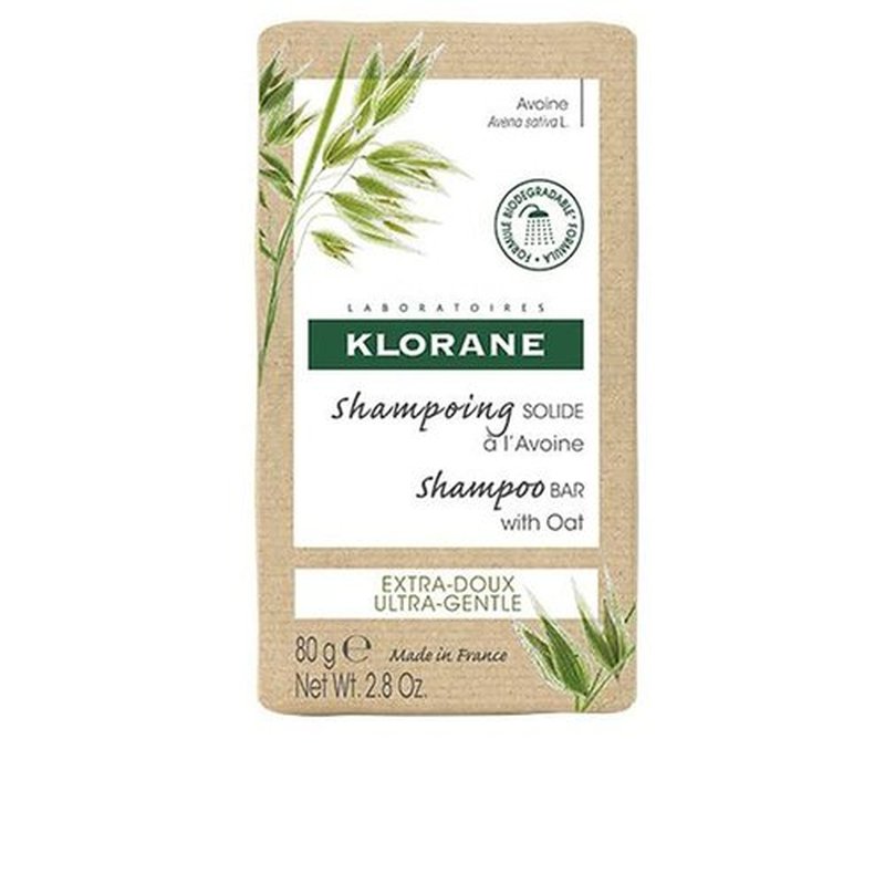 Klorane Ultra-Gentle Shampoo Bar - Oat Milk Formula, Hypoallergenic & Eco-Friendly | Vegan & Sulfate-Free