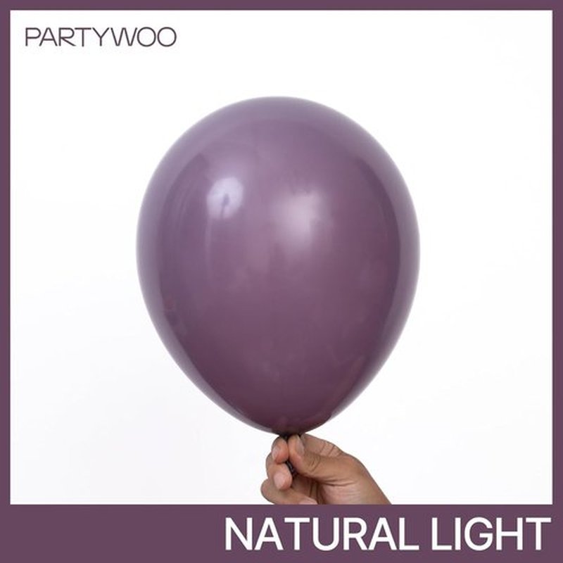 PartyWoo Dusty Purple Balloons - 12 Inch Matte Latex Helium Balloons for Weddings & Celebrations | 50 Pcs