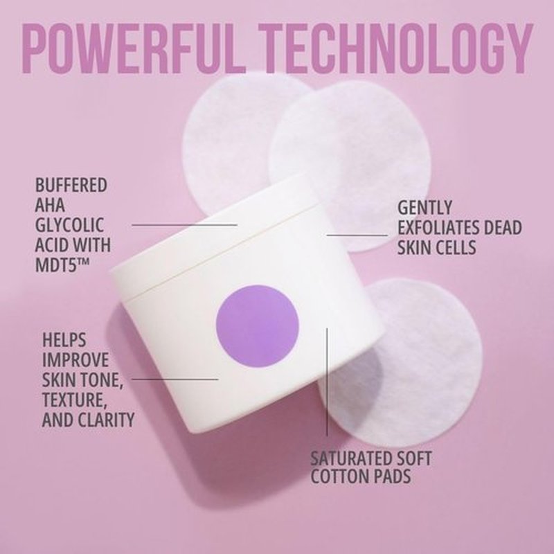 Somme Institute Exfoliating Glycolic Acid Pads - Anti-Aging & Smoothing | 50 Ct. for Gentle Resurfacing