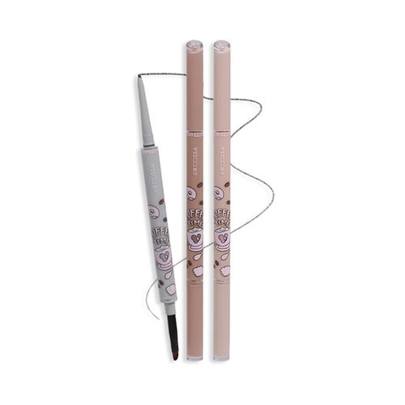 Skiennix Waterproof Gel Eyeliner Pencil - Highly Pigmented, Smudge-Proof, Ultra-Fine Tip - Includes Built-In Brush for Easy Application - 01 Black