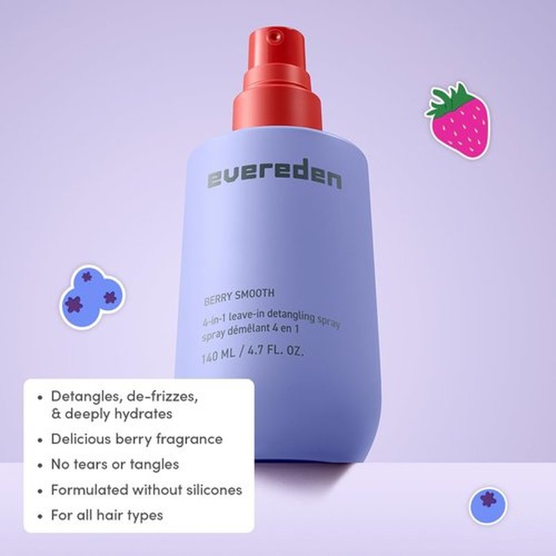 Evereden Kids Travel Set - Vegan 5-Piece Skin & Hair Care Kit | Face Cream, Wash, Shampoo & Conditioner with Travel Bag