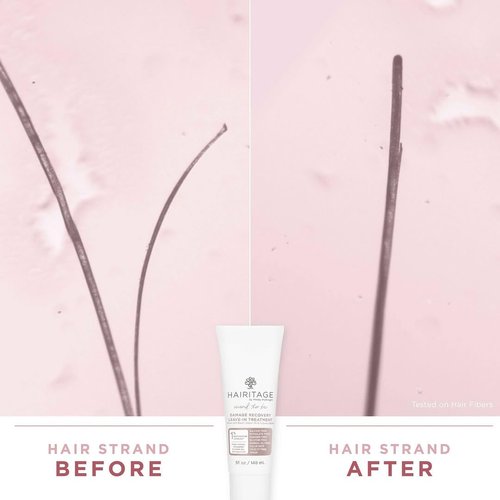Hairitage Mend To Be Damage Repair Leave In Treatment with Biotin, Castor Oil, + Shea Butter - Refresh Dry Damaged Hair - Smooth Split Ends