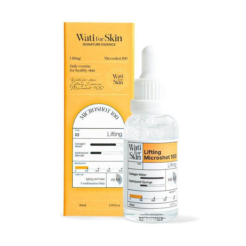 Wati For Skin Lifting Essence Microshot 100 - Elasticity Boosting & Firming Serum for Face, Korean Skin Care (30ml / 1.01 fl.oz)