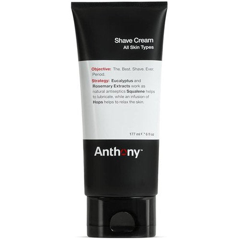 Anthony Shaving Cream for Sensitive Skin - Squalane & Eucalyptus | Soothes & Refreshes, 6 Fl Oz