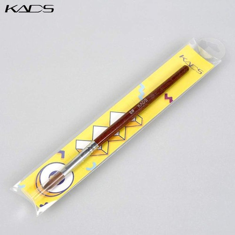 KADS Kolinsky Sable Acrylic Nail Art Brush Red Wood Pen Nail Brush for Nail Art Manicure Tool (6#)