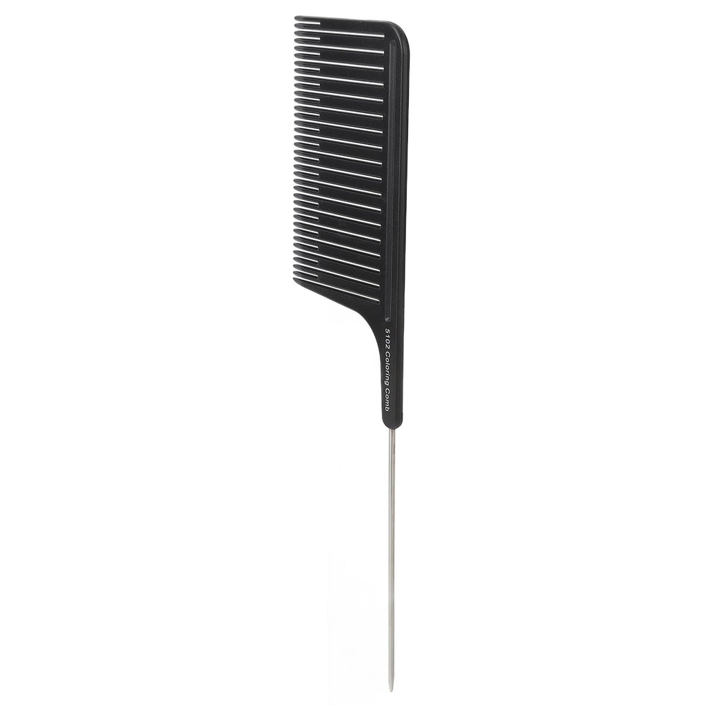 Hair Highlight Comb, Professional Hair Stylist Comb with Stainless Steel Rat Tail, Ergonomic Design, Use, Premium Material, Practical and Versatile for Home and Salon (Black)
