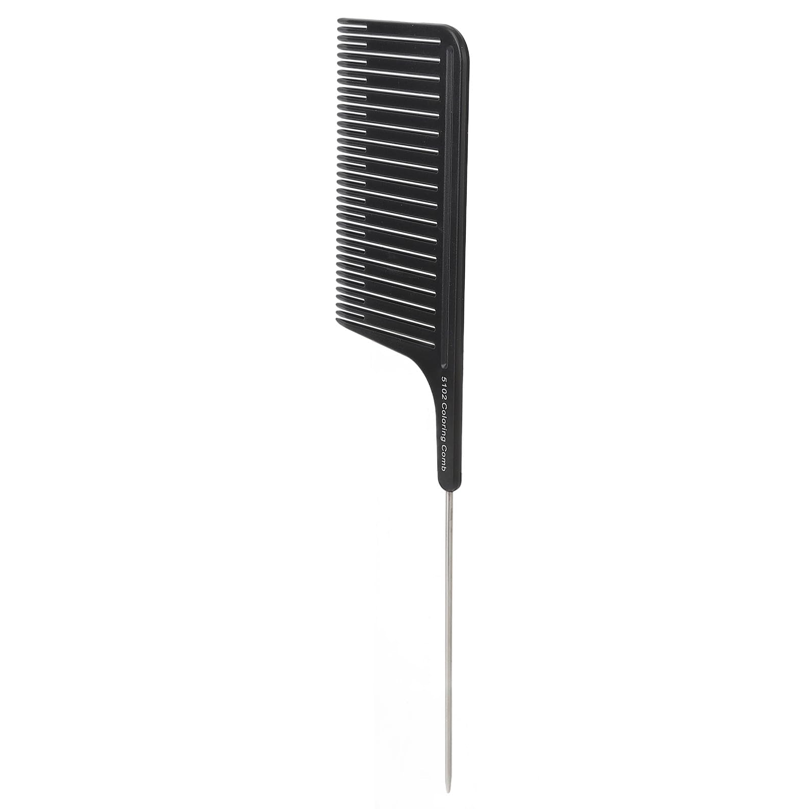 Hair Highlight Comb, Professional Hair Stylist Comb with Stainless Steel Rat Tail, Ergonomic Design, Use, Premium Material, Practical and Versatile for Home and Salon (Black)