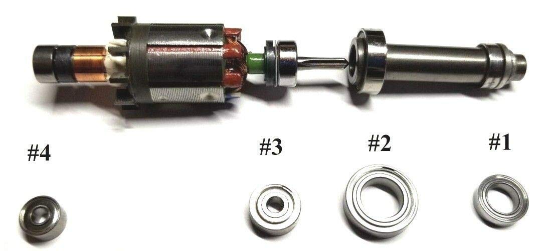 DRC 1-4 Replacement Bearings with 2 Screws for Kupa UP200 UG12 SUG12 Drill Handpiece