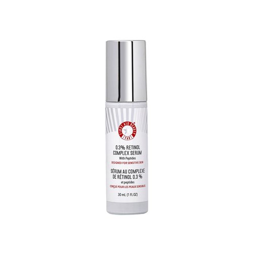 First Aid Beauty - 0.3% Retinol Complex Serum with Peptides, Designed for Sensitive Skin, Helps Visibly Improve Lines and Wrinkles with Less Irritation than Traditional Retinol, Non-Comedogenic, 1 oz