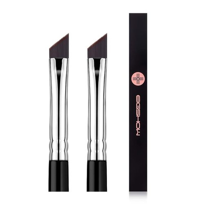 Skiennix Eyeliner Brush - PRO Precision Gel Eye Liner Makeup Brush with Ultra Thin Slanted Bristles | 2-Piece Set