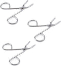 3Pcs Silver Stainless Steel Eyebrow Tweezers Scissors- Professional Shaped Slant Tip Tweezer Clip Hair Plucker for Hair and Eyebrows Personal Care, Shave and Hair Removal