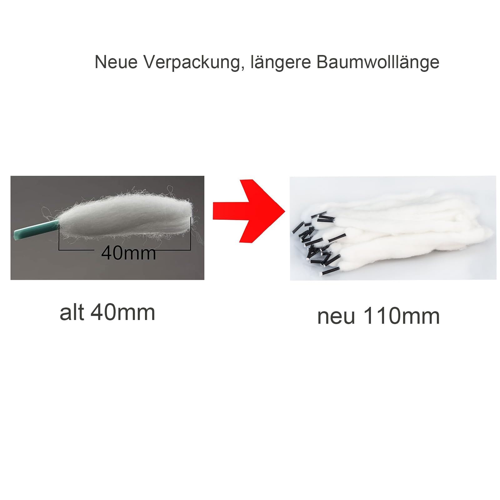Aiyingmei Organic Shoelace Cotton Sticks Cotton Box Pre-Wrapped 40 Strips