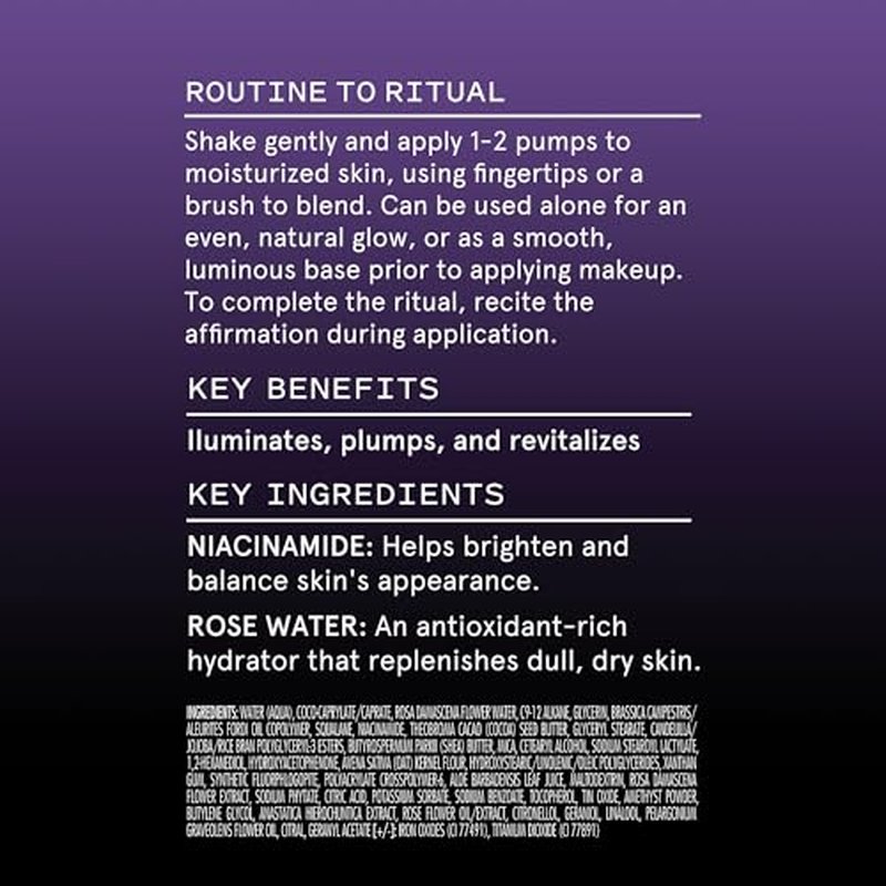 Let Me Glow Illuminating Serum & Makeup Primer, Boosts Radiance & Plumps for Highlighted, Dewy & Glowing Skin with Niacinamide, Vegan, Cruelty-Free, 1 Unit