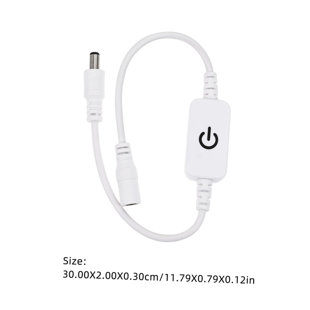 Uonlytech Touch Dimmer Switch Led Light with Inline Cable Controller Touch-Control Brightness Adjustment for Single Color Strip Lights Home Lighting Accessory for Steady Flicker-Free Dimming