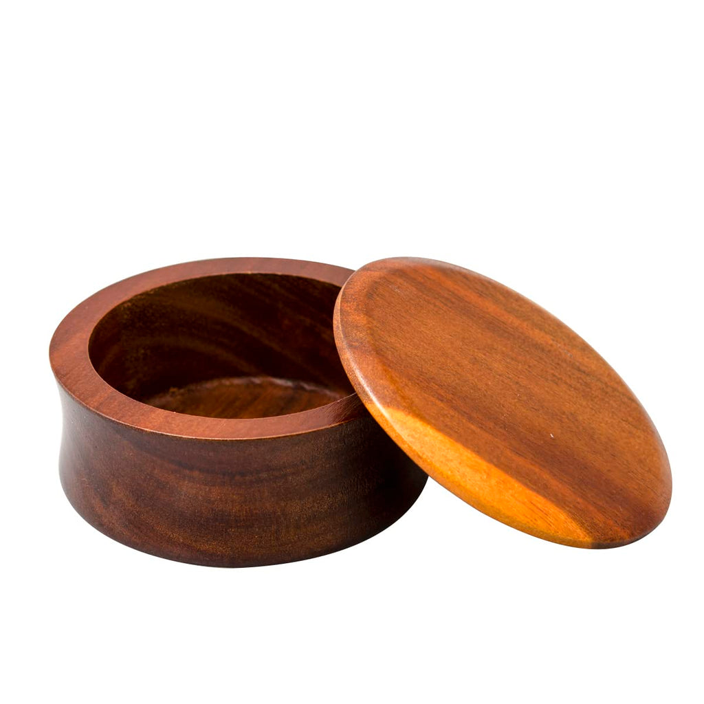 Danweix Wooden Shaving Bowl, Shaving Soap & Cream Bowl for Men Classic Style Easy to Lather Fits Wet Shaving (4#)