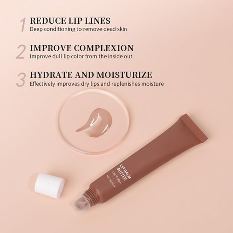 Skiennix Butter Lip Balm - Nourishing Lip Tint & Gloss | Hydrating Natural Ingredients, 4 Flavors (0.5oz)