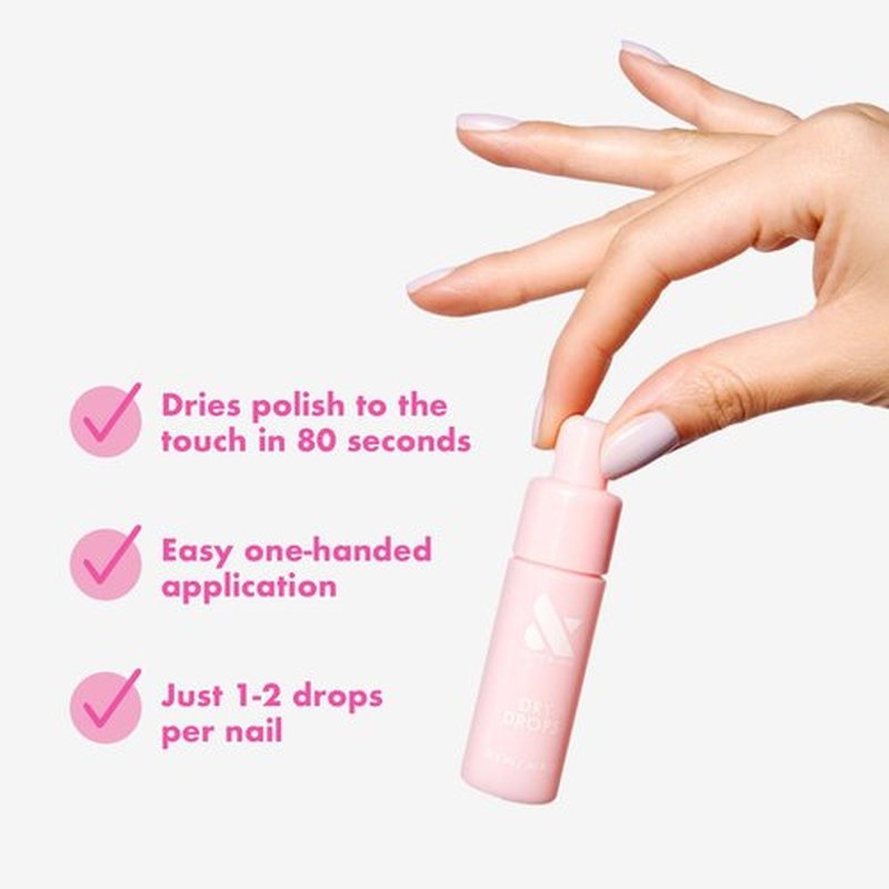 Olive & June Dry Drops - Quick Drying Nail Polish with Jojoba Oil | Touch-Dry in 80 Seconds | Vegan & Cruelty-Free