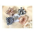 Checkered Hair Claw Clips for Women Girls Fashion Hair Clips for Styling Claw Clamps Thick Hair Retro Rectangle Shape, YOEMAYUNER (4PCs, 2inches, 4Colors)