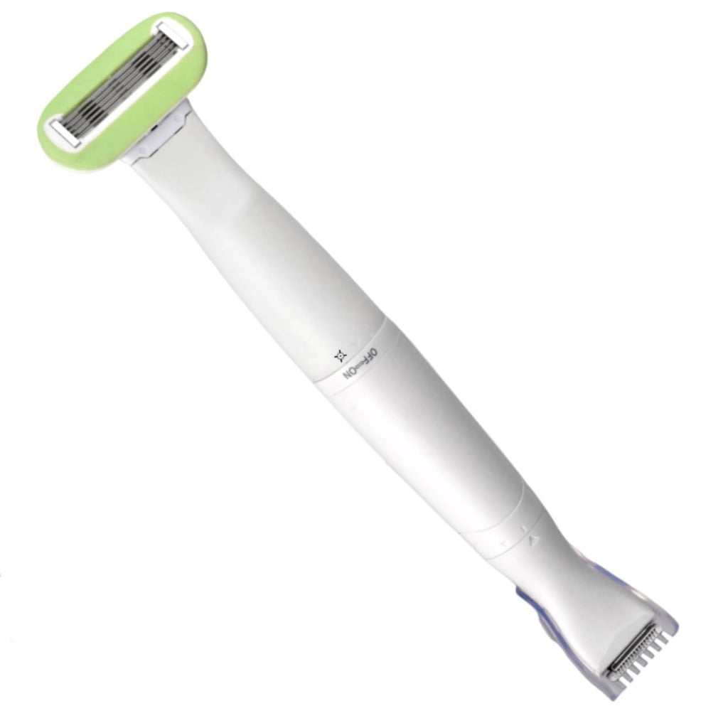VSTSERIES 2 in 1 Bikini Trimmer for Women,Pubic Hair Clipper for Lady,Female Silk Smooth Shaver Razor,Wet Dry Body Hair Remover, Painless Haircut Epilator for Intimate Area,Underarm,Groin Battery Work