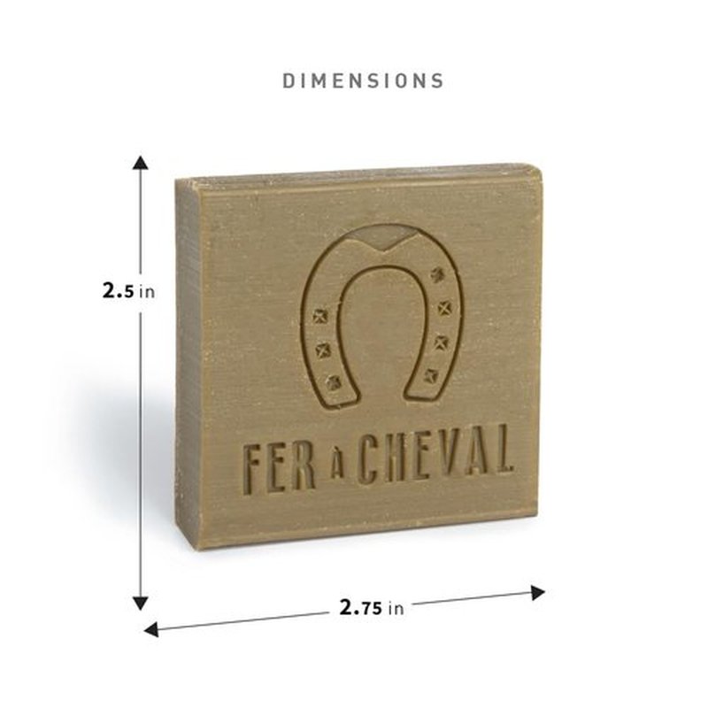 Fer à Cheval Pure Olive Savon De Marseille Soap Bar Sliced Cubes, French Olive Oil Soap Bar Slices, 4x65 g/2.29 oz