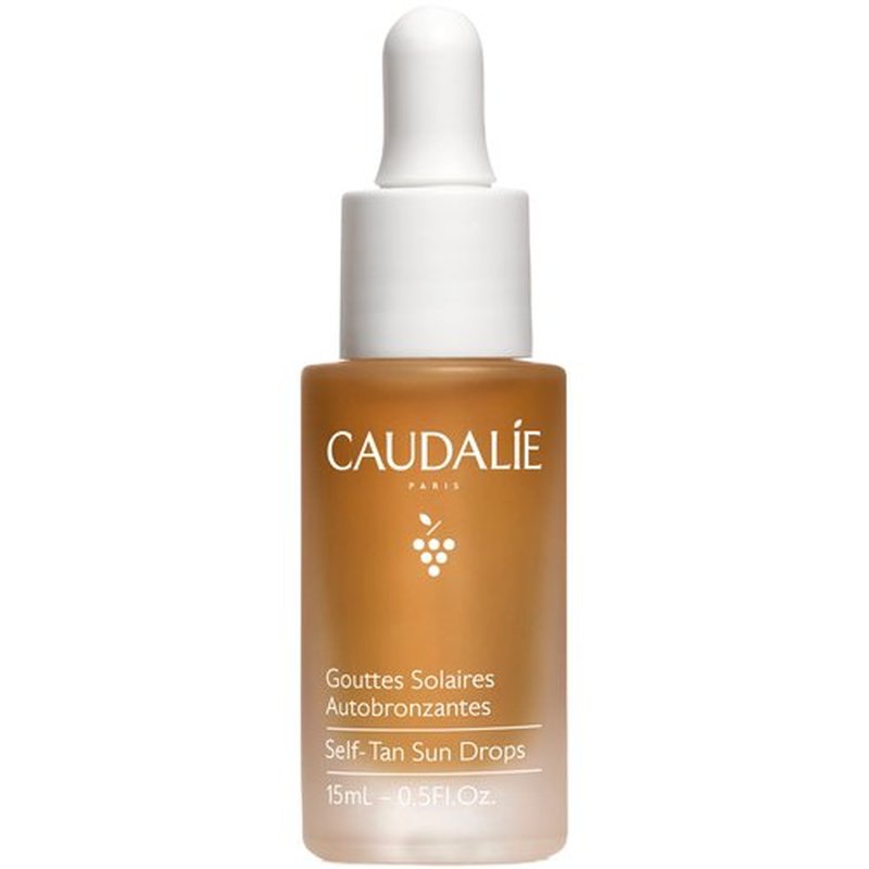 Caudalie Self-Tan Sun Drops - Hydrating Face Tanning Drops for a Customizable Gradual Tan | 15 mL