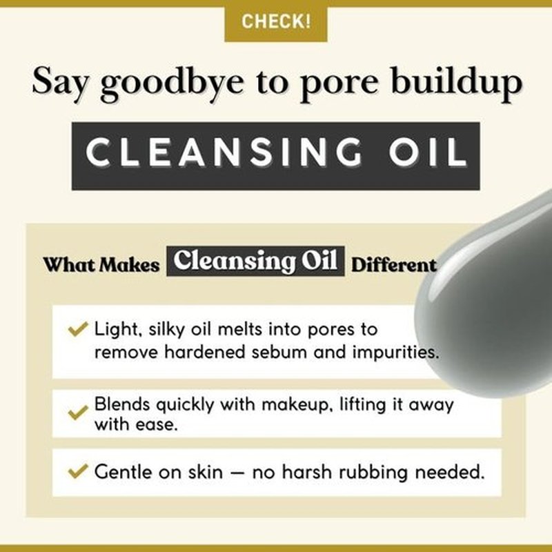 FANCL Mild Cleansing Oil Black & Smooth, Japanese Facial Cleansing Oil, Makeup Remover, Oil Cleanser, Charcoal Formula, 100% Preservative Free, Clean Skincare for Oily Skin