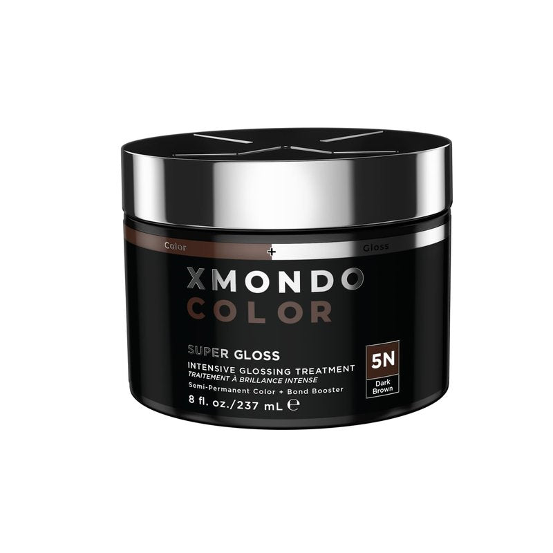 XMONDO Color 5N Dark Brown Color Depositing Mask - Nourishing Glossing Treatment, Vegan, 8 Fl Oz