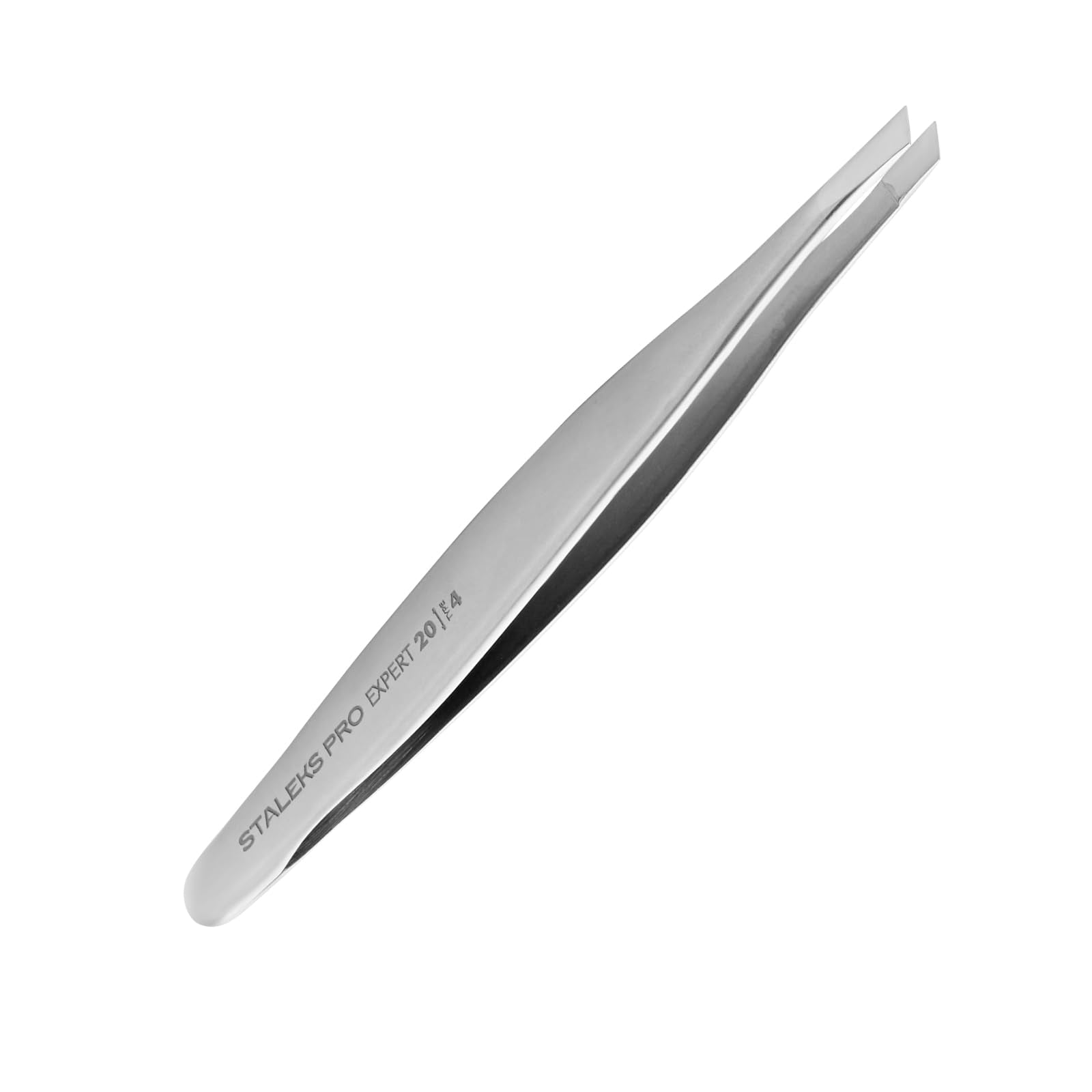 STALEKS PRO Expert 20 Type 4 Professional Eyebrow Tweezers – Narrow Beveled Stainless Steel for Fine Brows & Soft Stroke Hair Removal