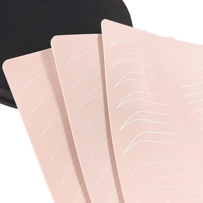 Lencharm 5PCS Double Sides Silicone Practice Skin Permanent Makeup Tattoo Microblading Microshading Practice Fake Skins for Tattooing Brows Ombre Eyebrows Tattoos