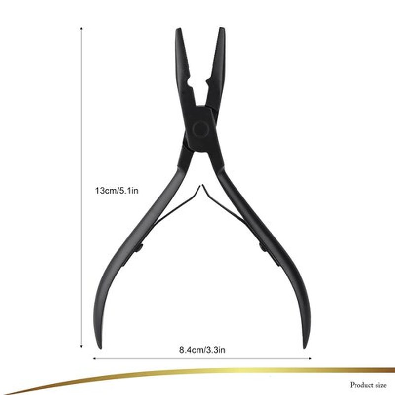 EHDIS Hair Extension Pliers Multi Functional Microlinks Hair Extensions Pliers & Hair Extension Tool for Micro link, Micro Ring, Feather Extension, Beads Closer Tool Kit (Type1)