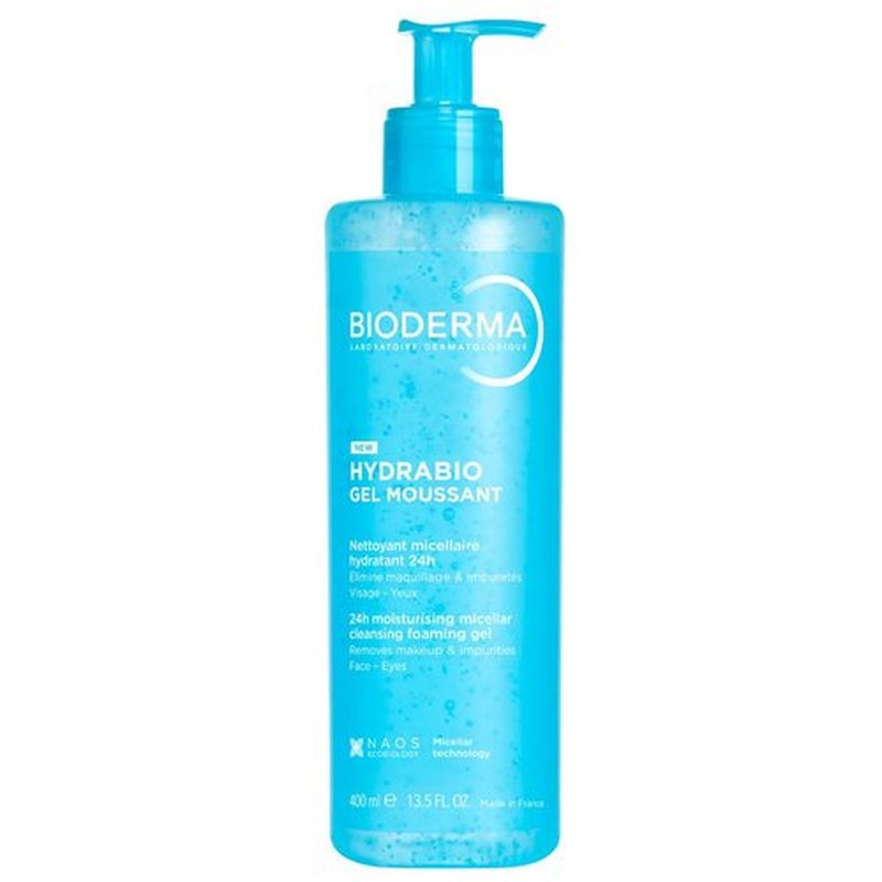 Bioderma - Hydrabio Foaming Gel - 3-in-1 Cleansing & Hydrating Face Cleanser - 13.5 Fl. Oz