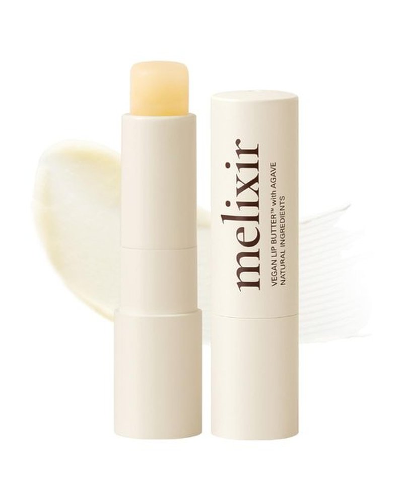 Melixir Vegan Lip Butter - Hydrating Lip Balm Stick, Bee-Free & Petrolatum-Free, Moisturizes Dry Lips | #01 Agave (Clear)