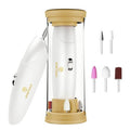 Professional Acrylic Manicure Pedicure Kit, Electric Nail File Set, Cordless Electric Nail Drill Machine, Hand Foot Care Tool for Nail Grind Trim Polish(Gold)