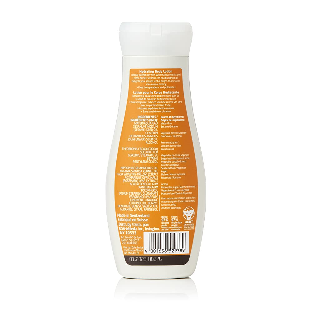 Weleda Hydrating Sea Buckthorn Body Lotion - Nourishing Moisturizer, 6.8 Fl Oz