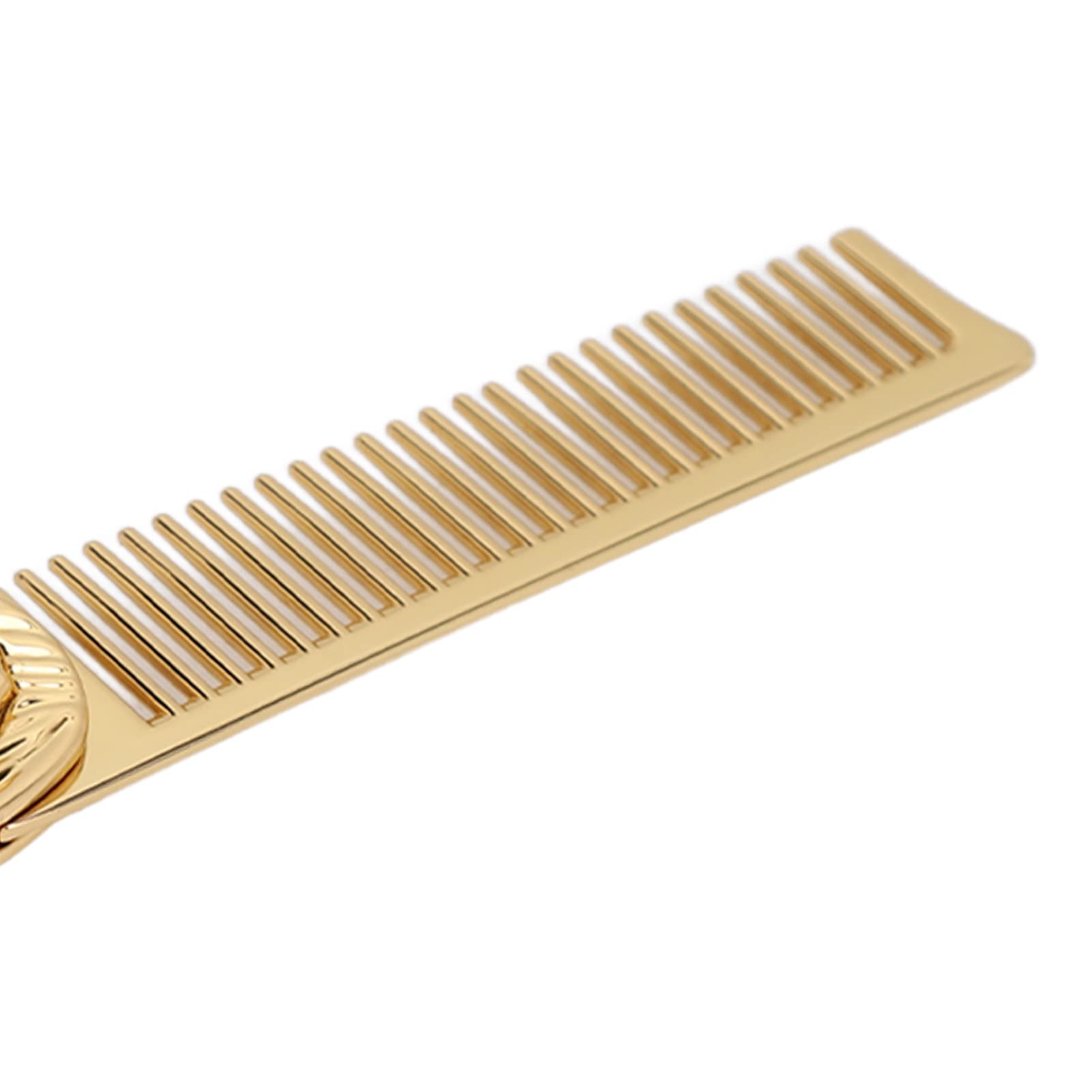 Foldable Hair Comb for Men & Women – Anti-Static Zinc Alloy Pocket Hairdressing Brush, Mini Beard & Mustache Styling Tool, Folding Barber Hair Comb for Travel, Home & Salon (Gold)