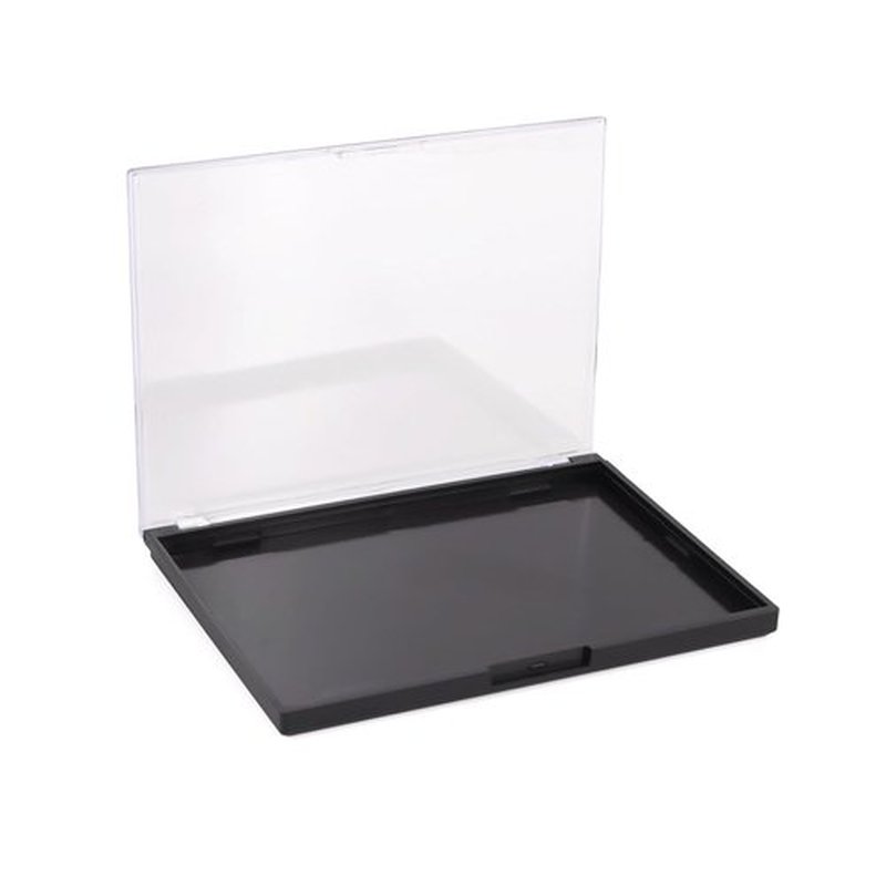 Skiennix Magnetic Makeup Palette - Clear Top Design with 60 Adhesive Metal Stickers | 7.87” x 5.51” Size