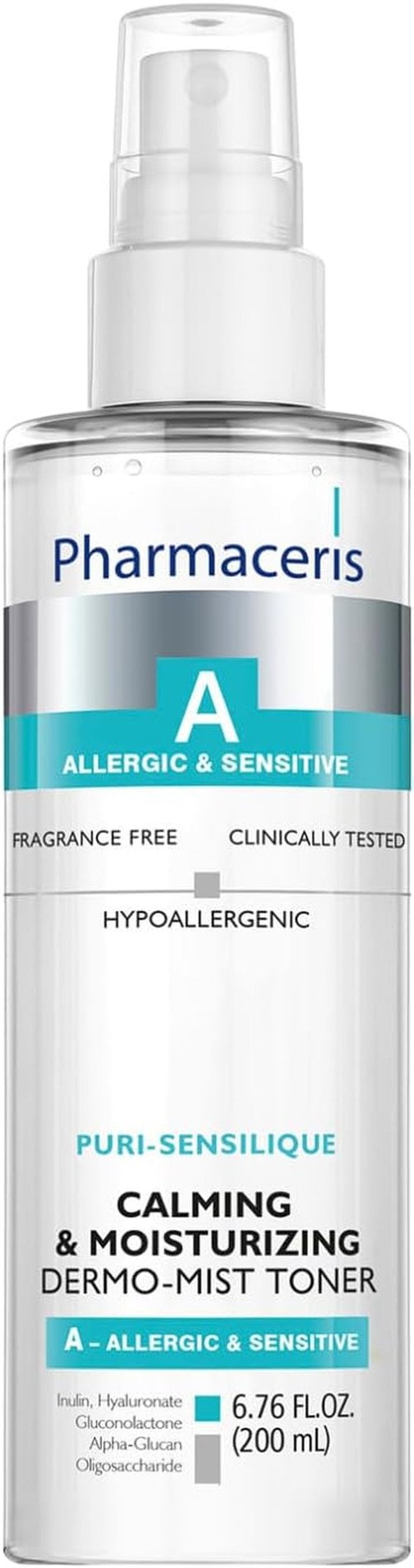 Pharmaceris PURI-SENSILIQUE Calming Dermo-Mist Toner - Hydrating Facial Mist for Sensitive Skin, 6.76 fl oz