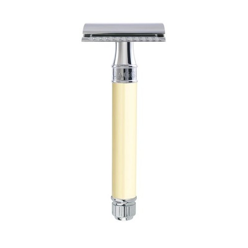 Edwin Jagger Classic Double Edge Safety Razor - Eco-Friendly & Reusable | Imitation Ivory Finish
