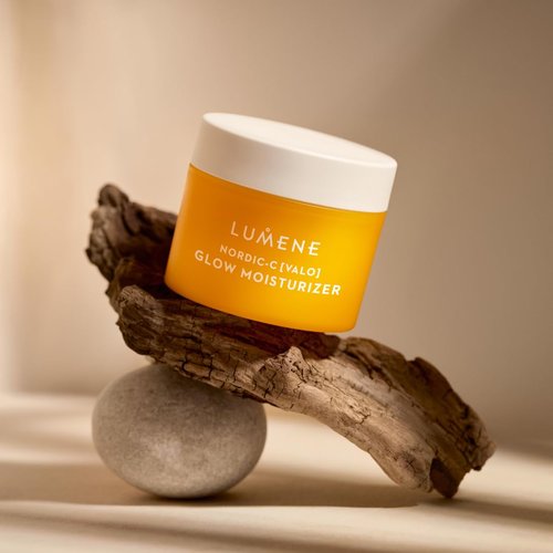 Lumene Nordic-C Valo Glow Moisturizer - Radiance Boosting Facial Cream for Dry Skin - Enriched with Hyaluronic Acid & Vitamin C - 100% Vegan Skin Care (1.7 oz)