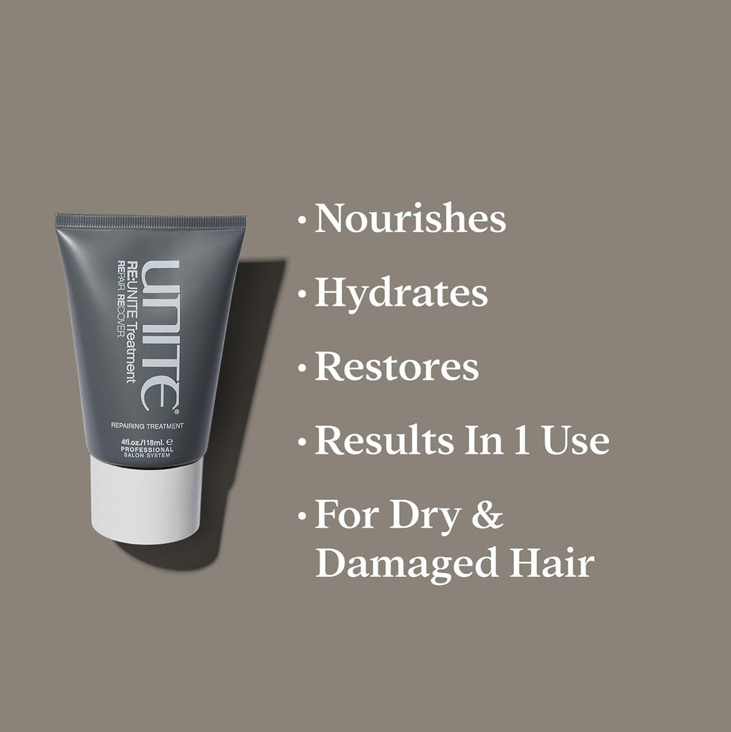 UNITE Hair - RE:UNITE Treatment - Strengthening & Reparative for Damaged Hair - Vegan & Paraben-Free, 4 Oz