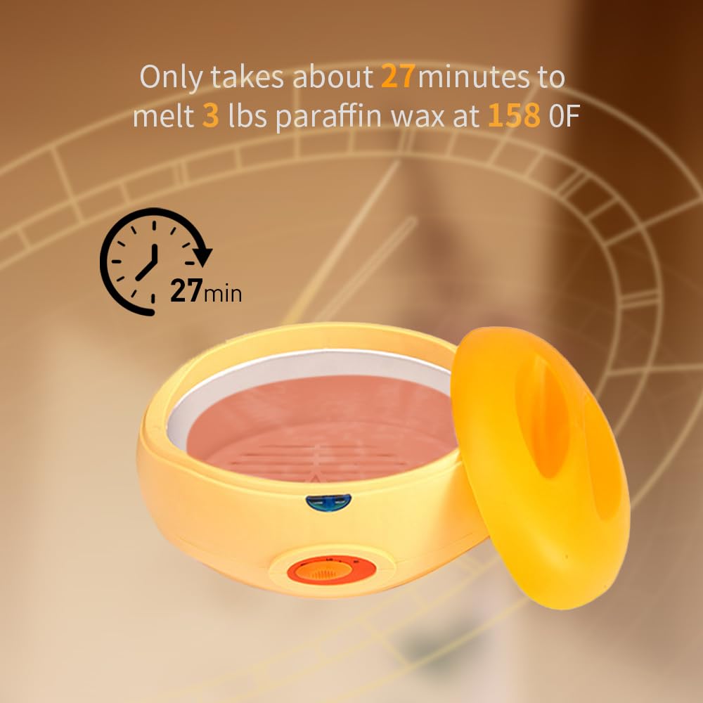 Paraffin Wax Bath Machine Paraffin Wax Machine for Hand and Feet with 4 Pcs Paraffin Bath Wax, Foot Wax Paraffin Foot Care Kit Hand Wax Machine Moisturizing and Exfoliating