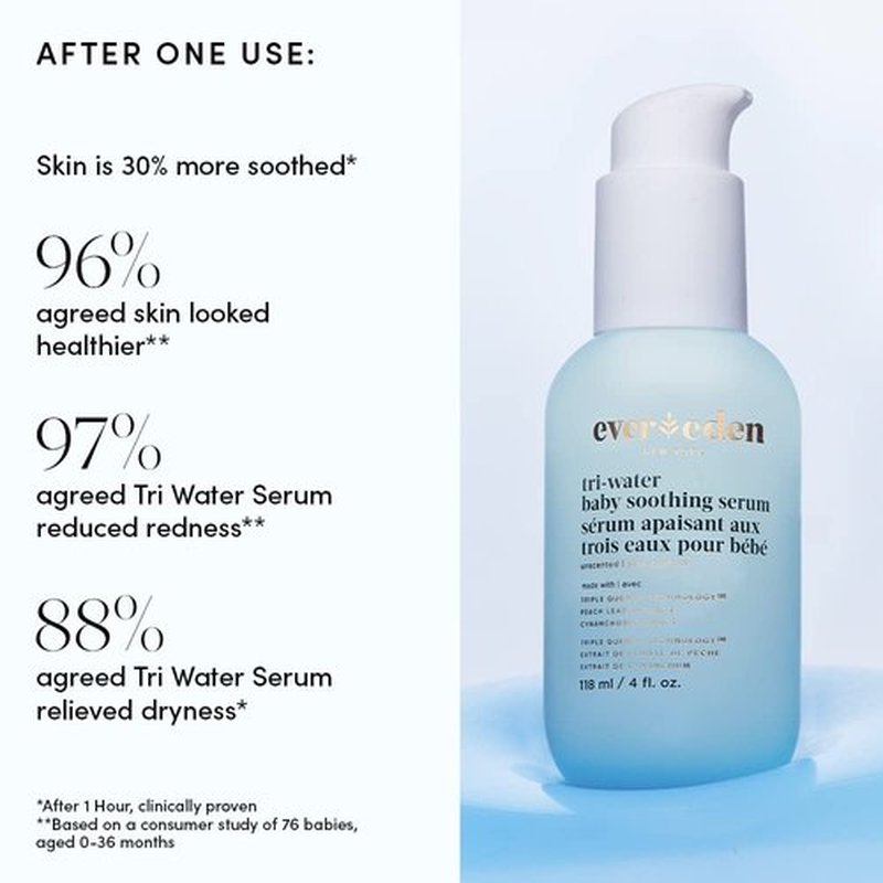 Evereden Tri Water Baby Serum, 4 fl oz. |Clean and Clean Baby Care | Non-toxic and Fragrance Free | Clean Ingredients