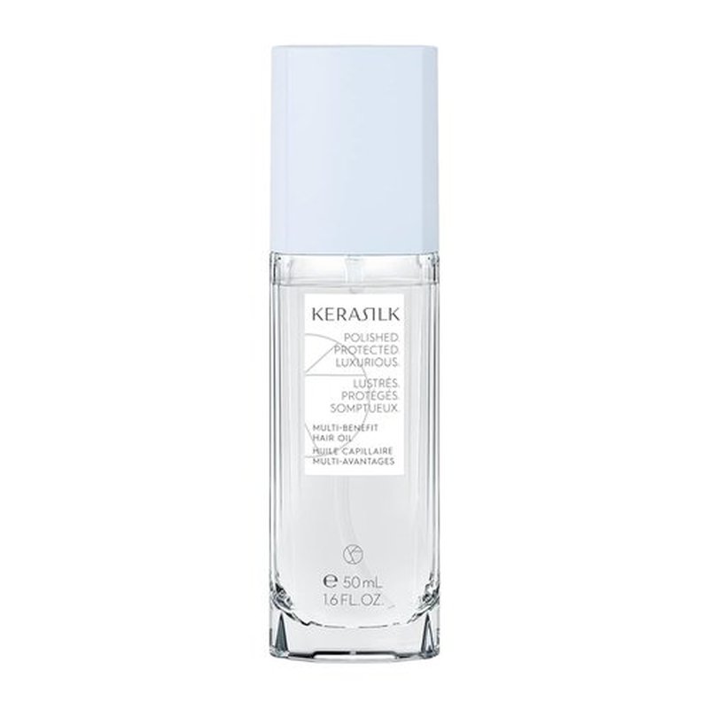 KERASILK Multi-Benefit Hair Oil - Seals Split Ends & Reduces Flyaways | Heat Protection for All Hair Types | 50ml