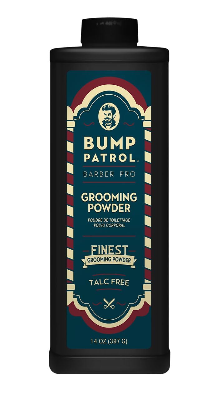 Bump Patrol Barber Pro Grooming Powder - Talc Free Hair and Body Powder for Men, Protects Against Sweat, Odor, and Chafing From Head to Toe for All Skin Types